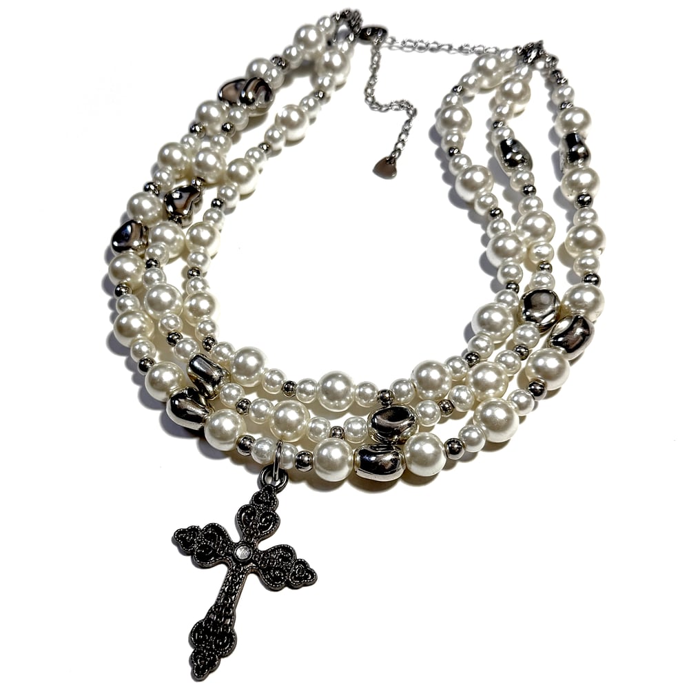 Image of Triple Crossed Necklace