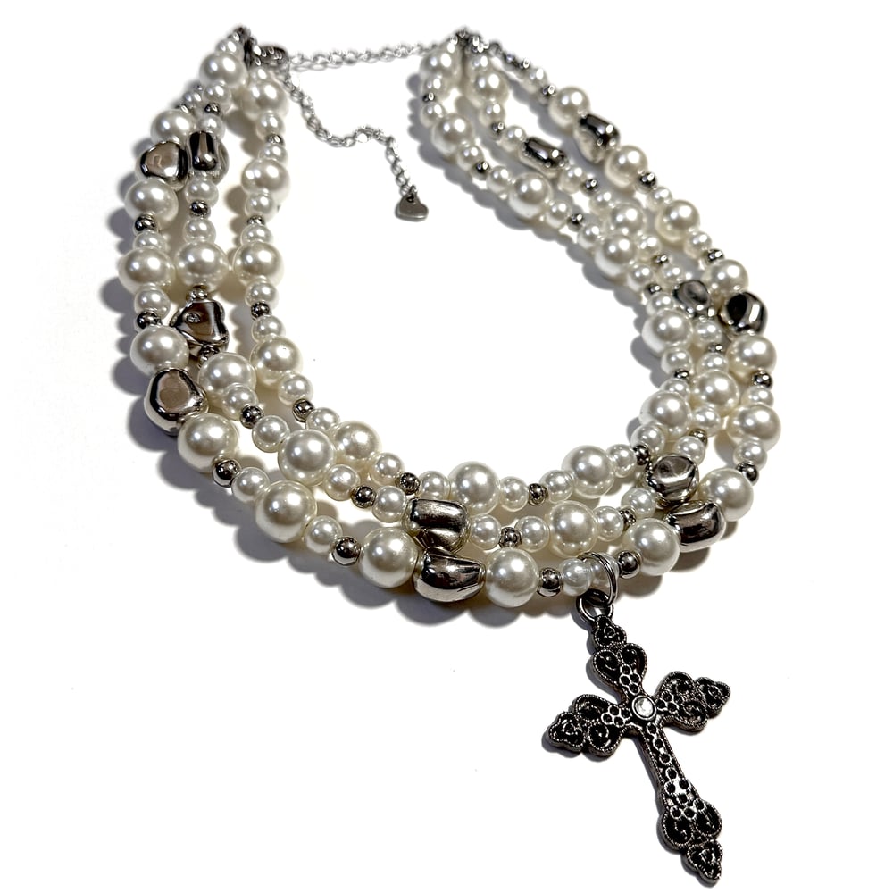 Image of Triple Crossed Necklace