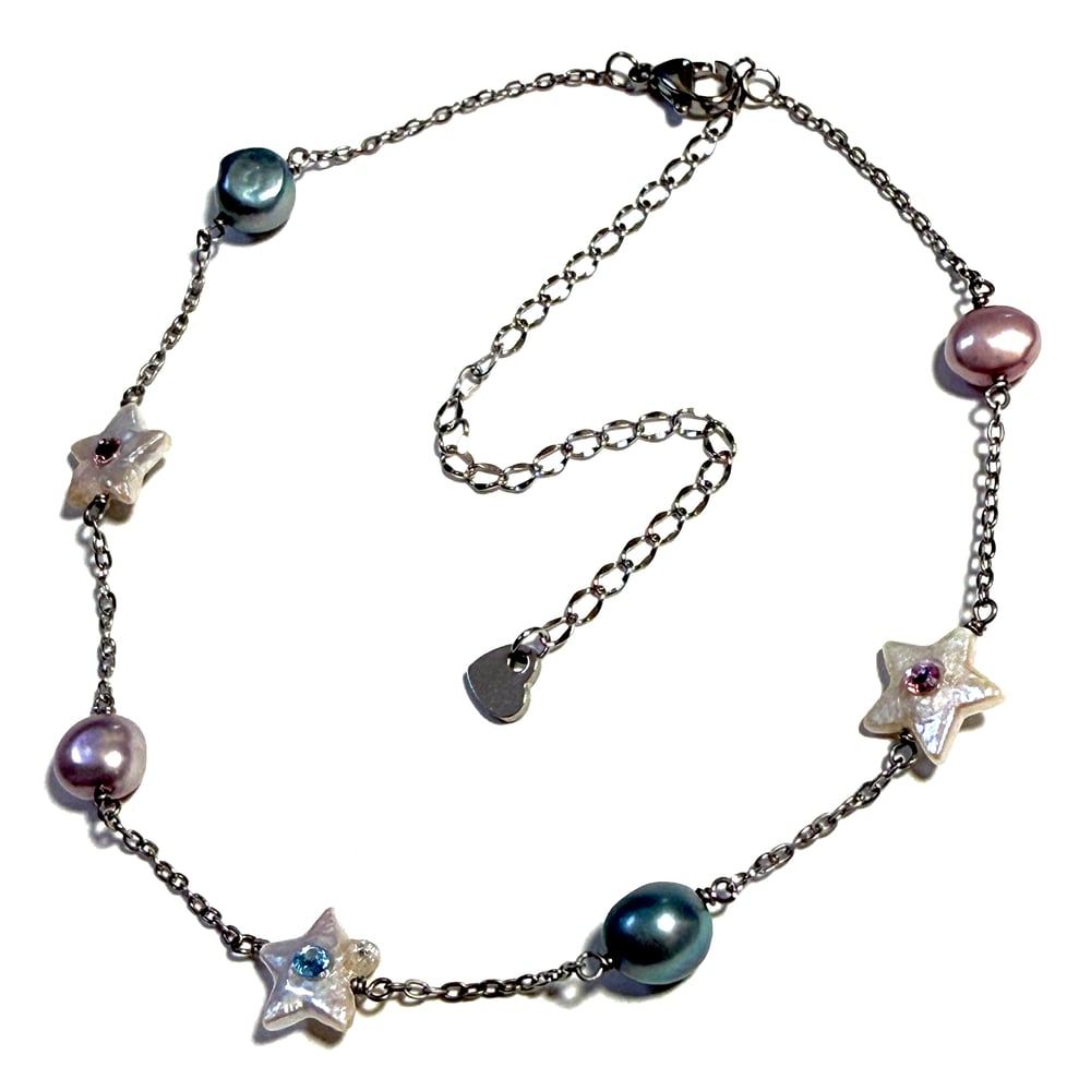 Image of Starry Eyed Necklace in Silver