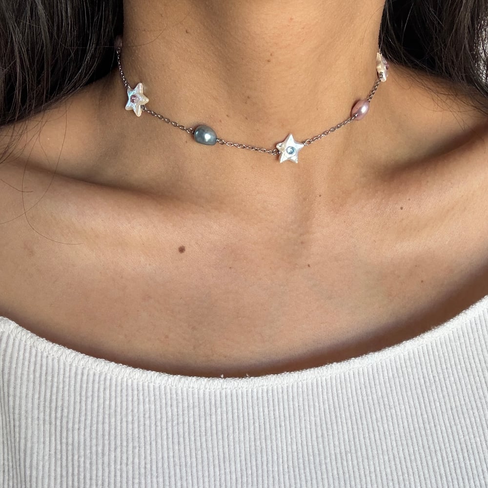 Image of Starry Eyed Necklace in Silver