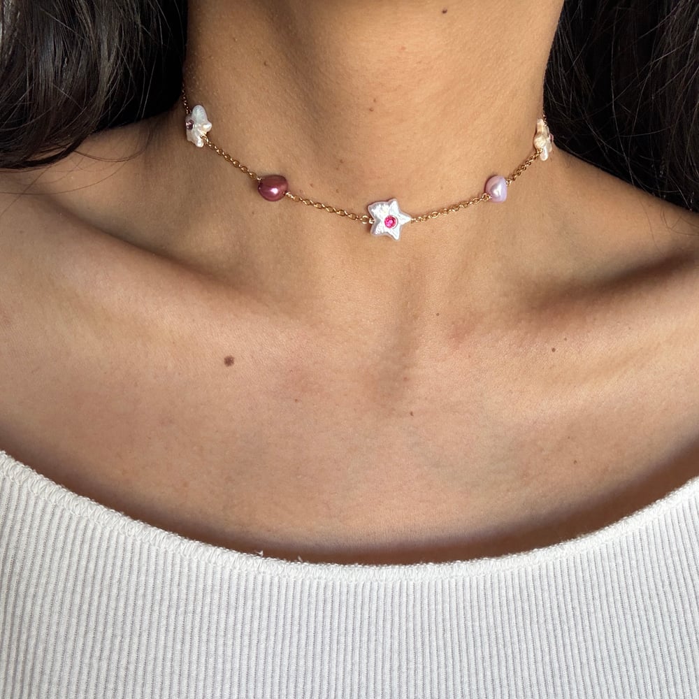 Image of Starry Eyed Necklace in Gold