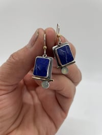Image 2 of Sterling gold fill lapis aqua marine