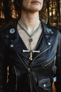 Image 1 of Bone cross necklace