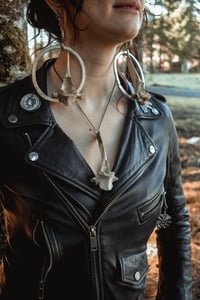 Image 1 of Silver Capped Deer Vertebra necklace 2