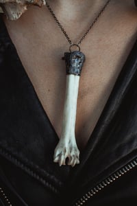 Image 4 of Silver Capped Leg Bone necklace