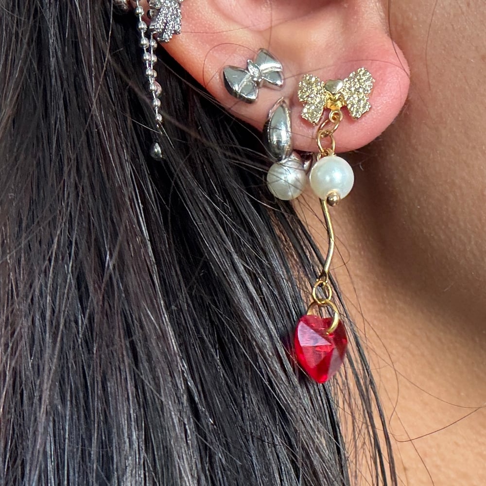 Image of Mismatch Heart Earrings