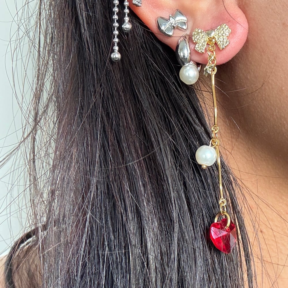 Image of Mismatch Heart Earrings