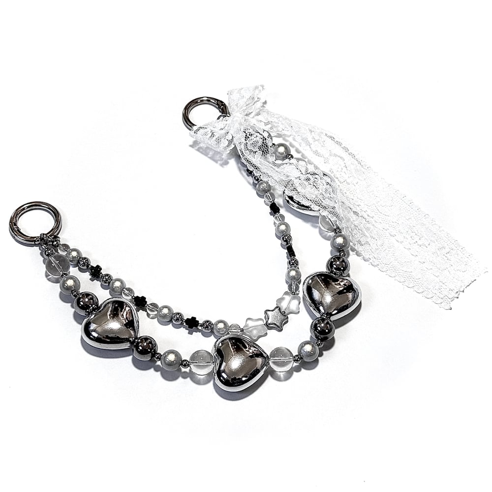 Image of Silver Heart Bag Chain 