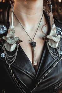 Image 4 of Silver capped bone necklace