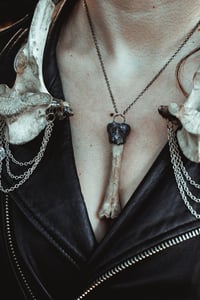 Image 5 of Silver capped bone necklace