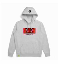 Image 2 of Lion in the Clouds Hooded Sweatshirt Gray