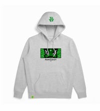 Image 1 of Lion in the Clouds Hooded Sweatshirt Gray