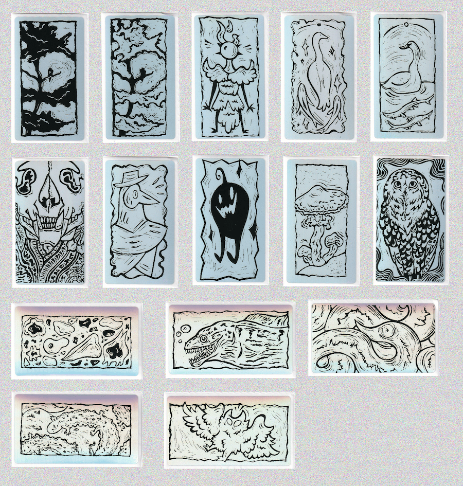 Image of Holo Label Lino Stickers