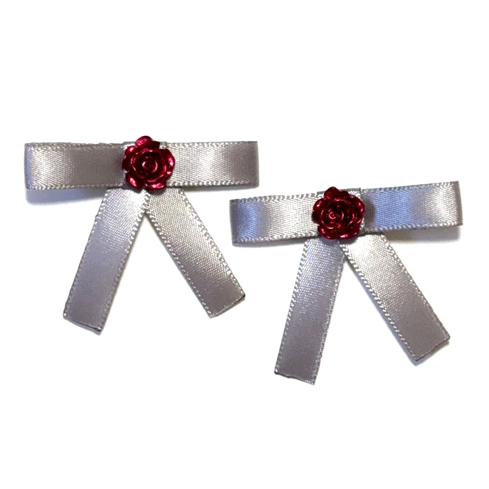 Image of Little Gray Bow Clips