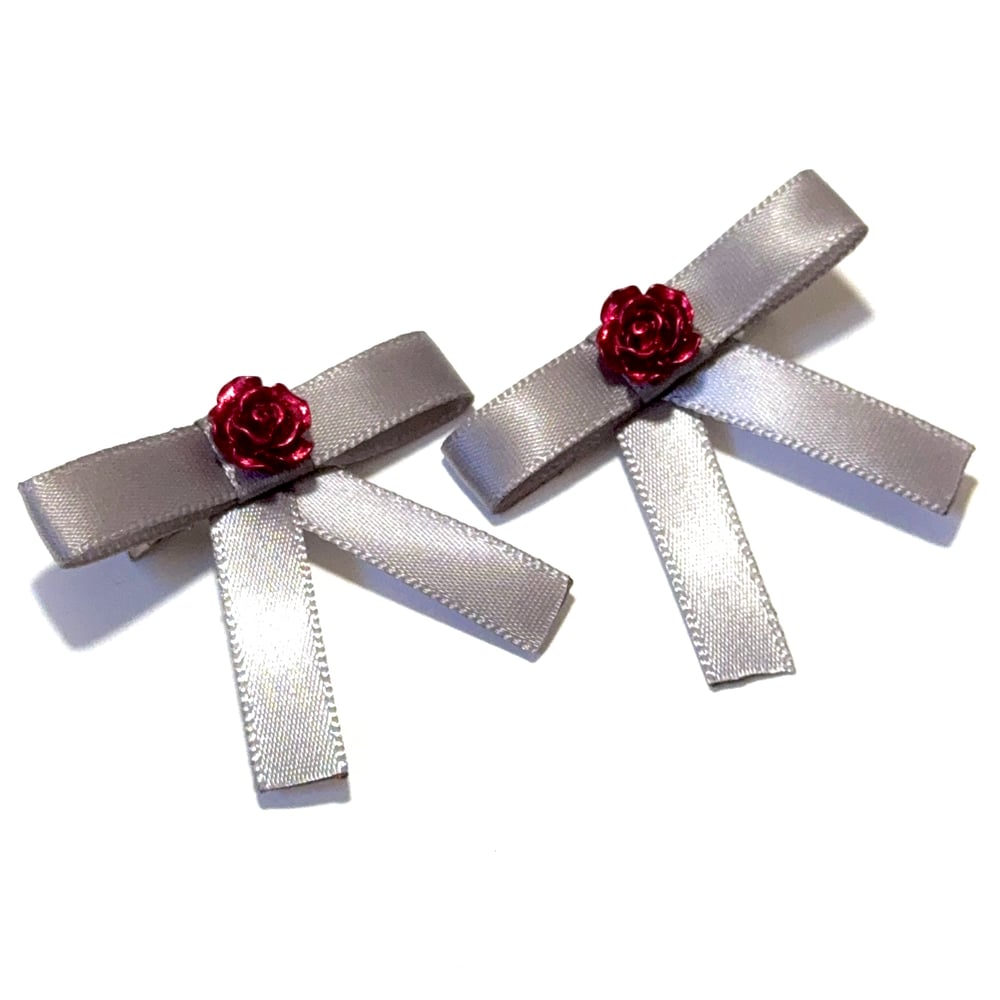 Image of Little Gray Bow Clips