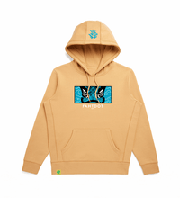 Lion in the Clouds Hooded Sweatshirt Blue & Tan