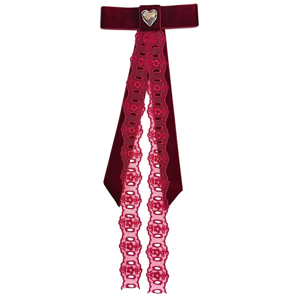 Image of Red Heart Angel Bow
