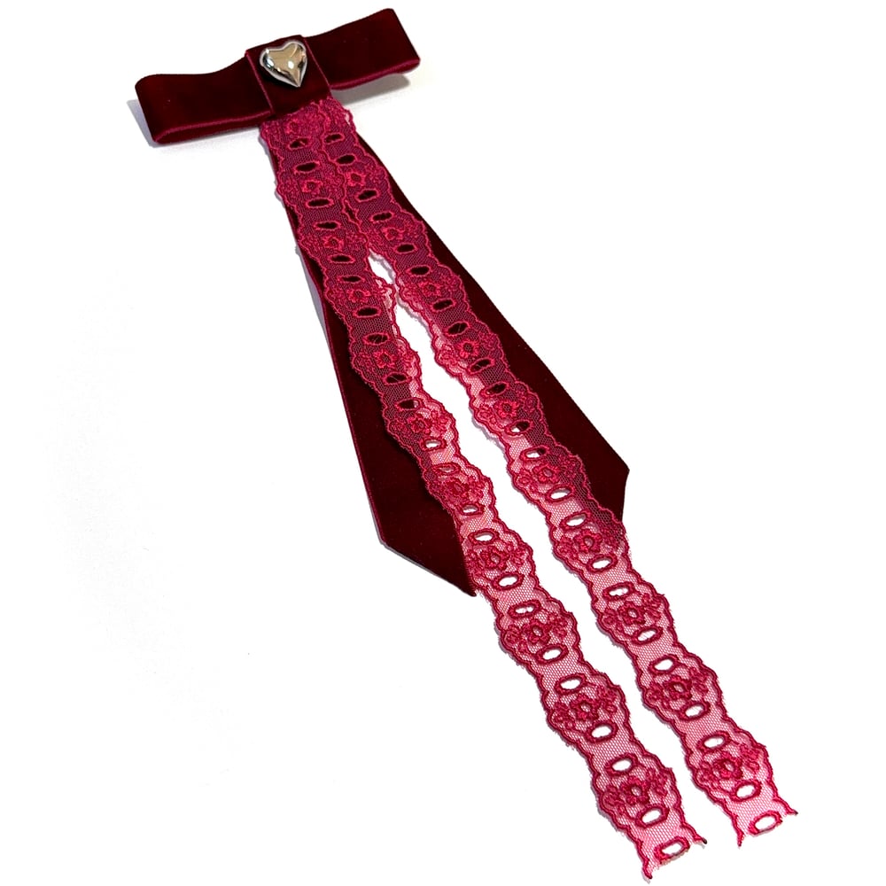 Image of Red Heart Angel Bow
