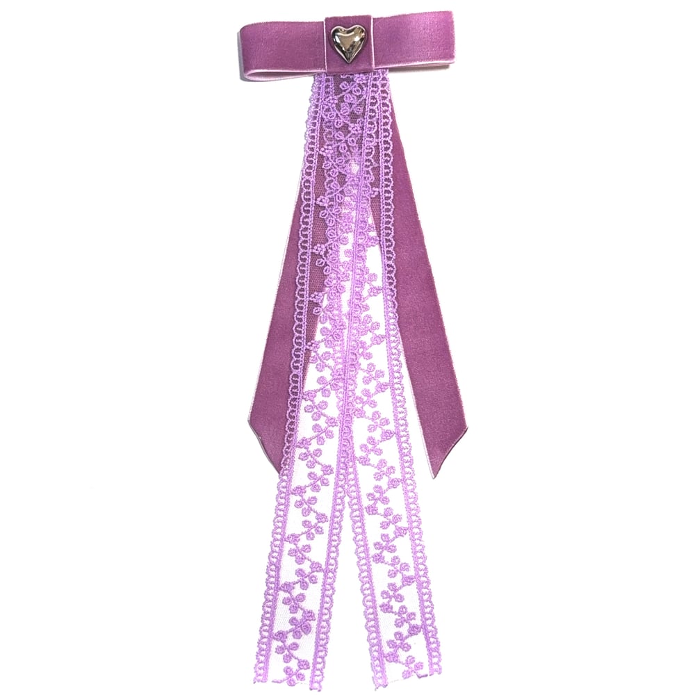 Image of Purple Heart Angel Bow