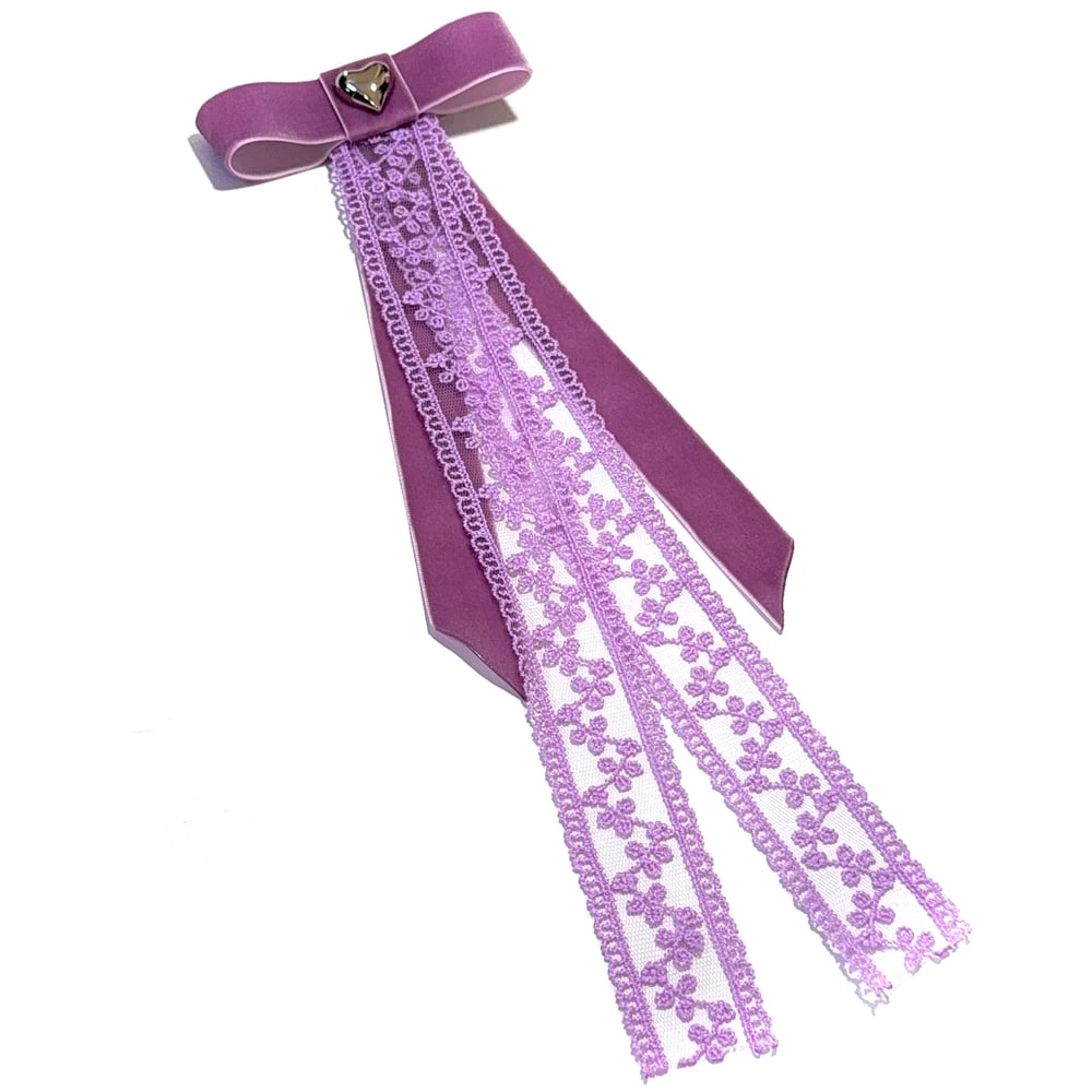 Image of Purple Heart Angel Bow