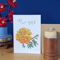 Image 1 of October birth month flower card