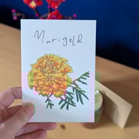 Image 2 of October birth month flower card