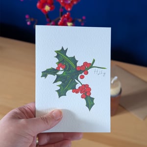 Image of December birth month flower card
