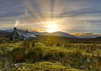Inver croft at sunset exclusive print