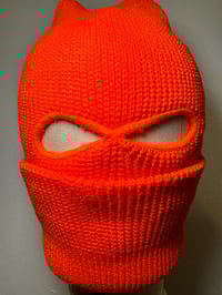 Image 1 of Warm unisex 3Holes Ski Snowboarding Hat Orange