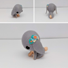 Bunny soft sculpture with pretty flowers