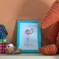 Image 1 of F is for Flamingo