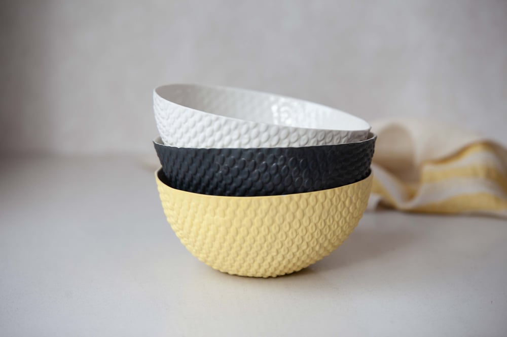 Image of Badehette skål gul