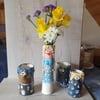 Tall Blue Lady Vase