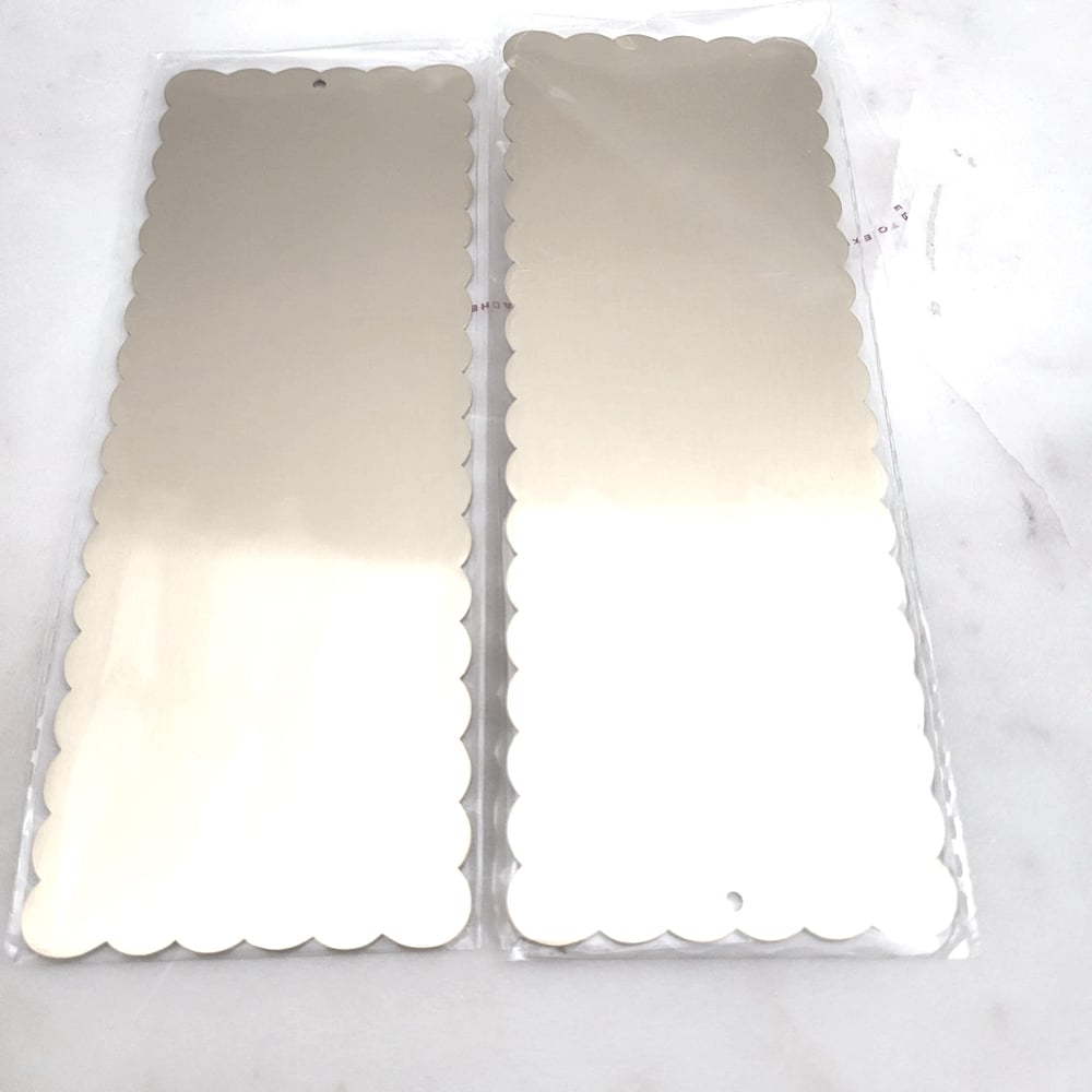 Image of Unique Shape Metal Large Bookmark Engraving Blank for Engraving Big Messages, Invitation, Lyrics.