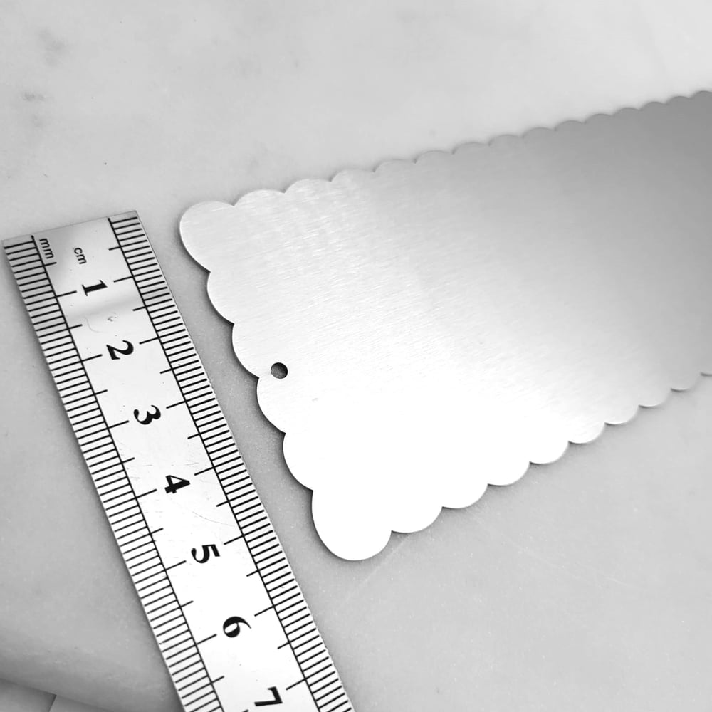 Image of Unique Shape Metal Large Bookmark Engraving Blank for Engraving Big Messages, Invitation, Lyrics.