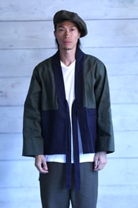 Image 2 of Mao-Chou Kimono Jacket - Green & Black