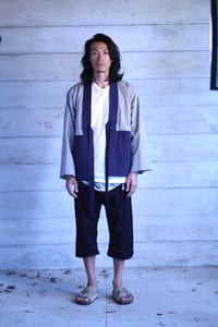 Image 4 of Mao-Chou Kimono Jacket - Blue & light grey