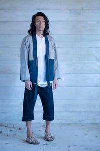 Image 6 of Mao-Chou Kimono Jacket - Blue & light grey