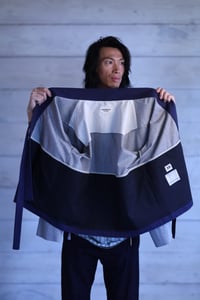 Image 3 of Mao-Chou Kimono Jacket - Blue & light grey