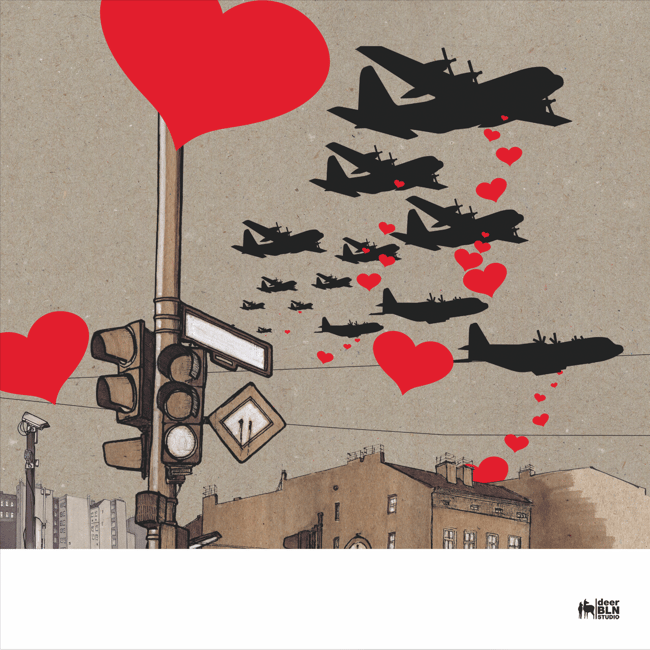 BLN LOVE BOMBERS / 21x21 / Art Print