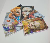 Set of 6 blank Horror themed note cards