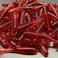 Image 1 of 1.75" Paddle Tail Motor Oil Super Red Swimbait