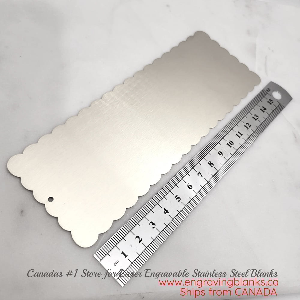Image of Unique Shape Metal Large Bookmark Engraving Blank for Engraving Big Messages, Invitation, Lyrics.