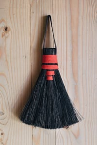 Image 4 of Arenga fibre hand brush broom with hemp and leather