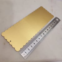 Image 2 of Large Metal Bookmark Blank Laser Engraving. Premium Big Gold Bookmark with multiple Curved sides.