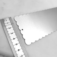 Image 2 of Large Metal Bookmark Blank for Laser Engraving. Premium Big Steel Bookmark with Curved sides