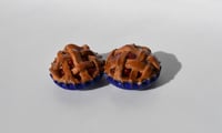 Image 1 of pie fridge magnets | set of 2 dessert magnets handmade