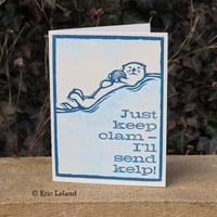 Image 1 of Greeting Card: "Keep Clam - I'll Send Kelp!"