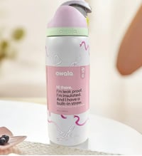 Image 2 of Owala Special Edition 32oz  FreeSip™️ Water Bottle “Tied And True Pink Bows”