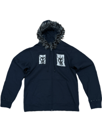 Image 1 of Black Fur Zip Up